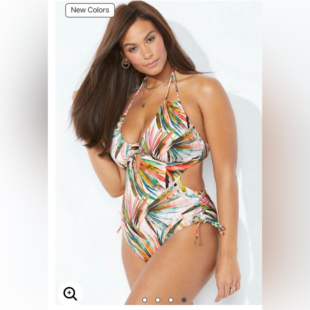 One piece halter cutout swimsuit